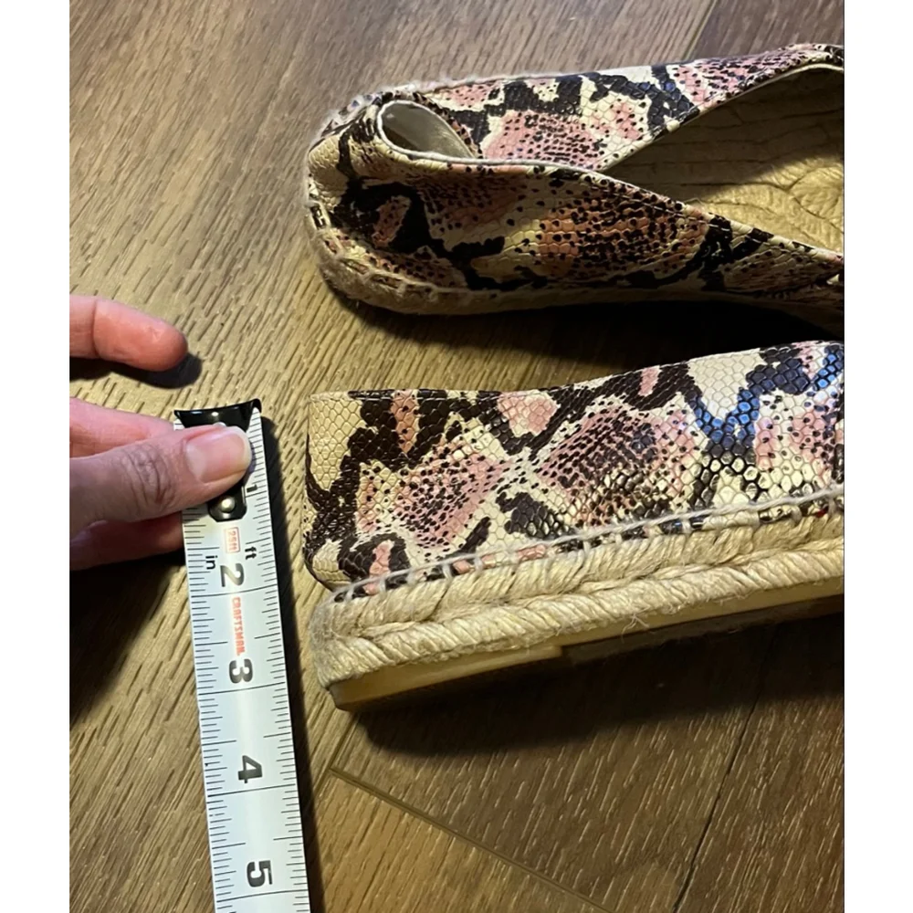 J. Crew animal print espadrille slip on loafers size 9